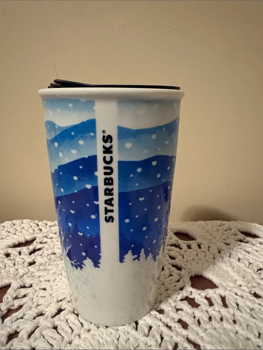 Starbucks Travel Virginia State Blue Gradient Winter Logo Mug 2016